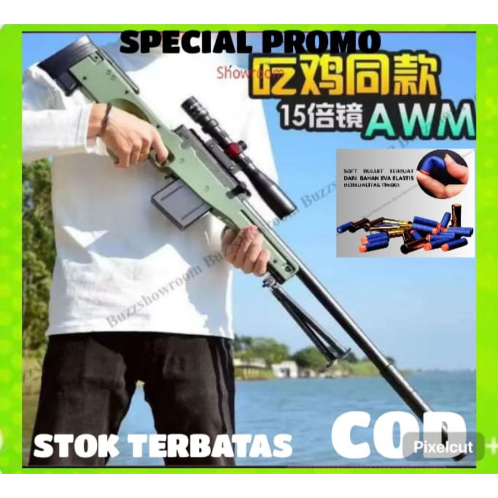 Jual Mainan Anak GUN SHELL THROWING Mainan Tembakan Soft Bullet ...