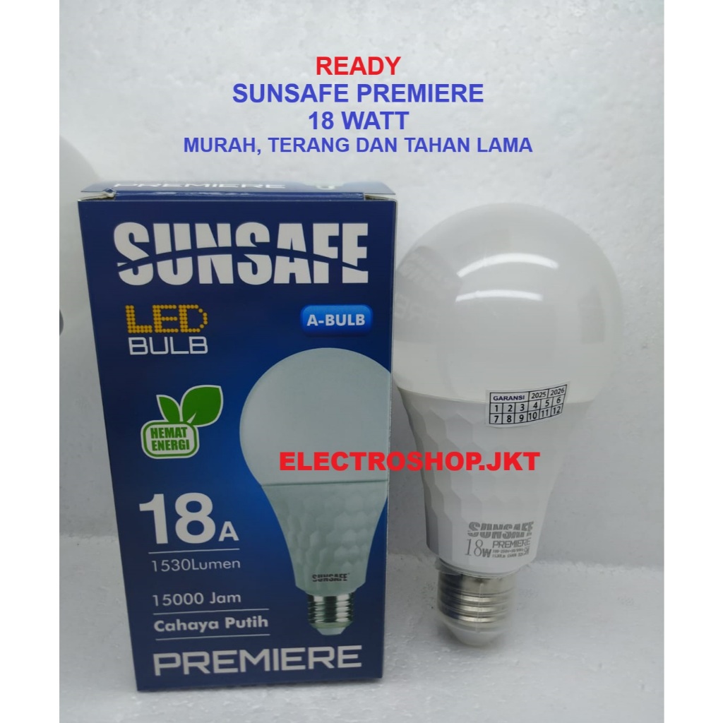Jual Lampu 18 Watt Sunsafe Premiere Bohlam LED 18W | Shopee Indonesia
