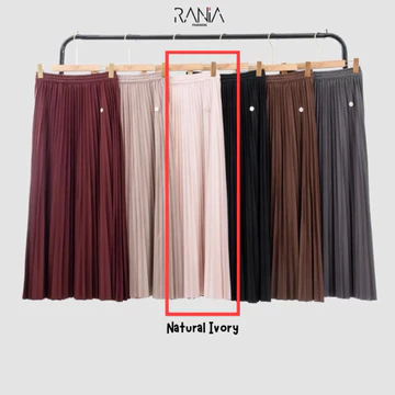 Rania Rok Plisket Premium SAKU Kantong Kancing