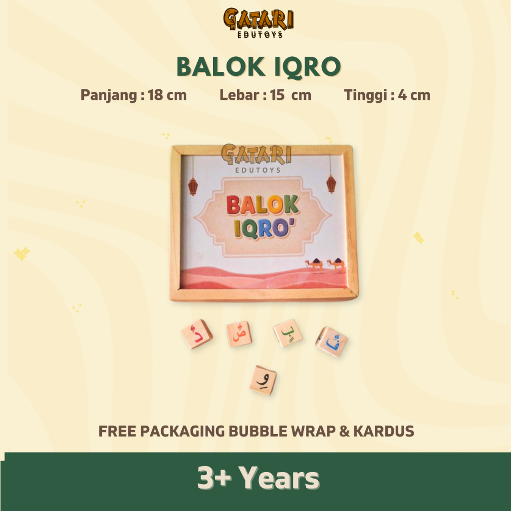 Jual Gatari Edutoys - Balok Huruf Hijaiyah / Balok Iqro Huruf Hijaiyah ...