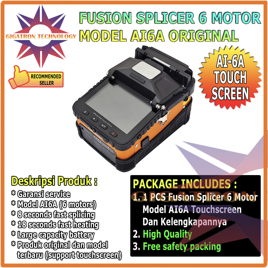 Jual Fusion Splicer Signal Fire AI6A Fiber Optic 6 Motors / AI-6A ...
