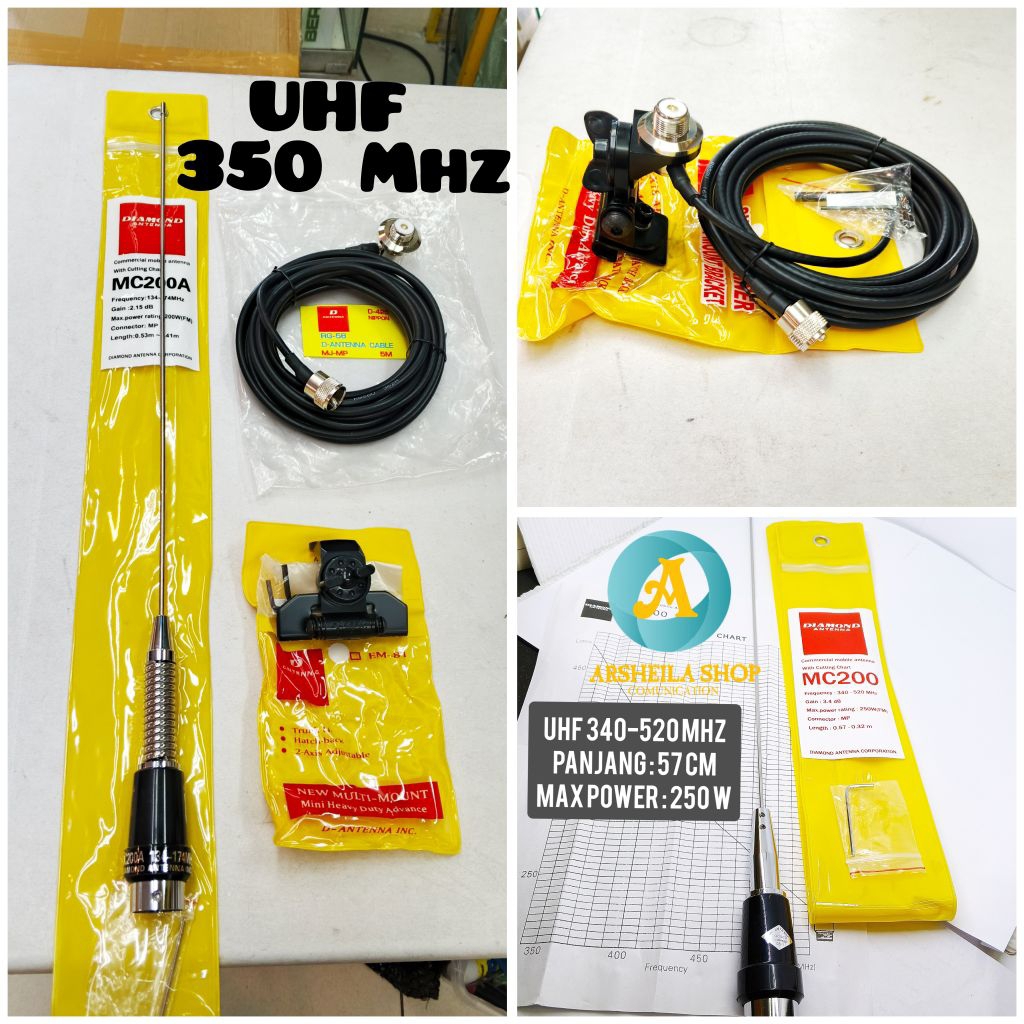Jual Paket Antena Radio Rig mobil UHF 350 mhz lengkap | Shopee Indonesia