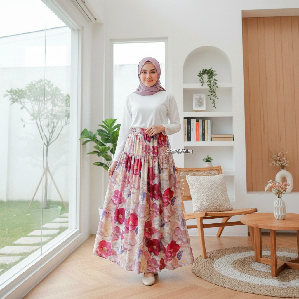 Jual Rok Floral Motif Bunga - Ukuran Standar-jumbo - Rumi Rosella ...
