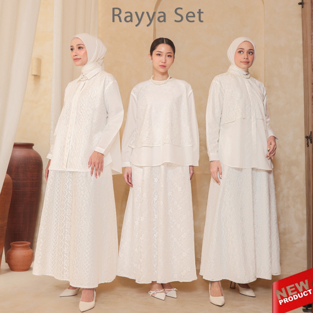 Jual NUNA Rayya Set | Setelan Baju Wanita Katun Bordir Raya Series ...