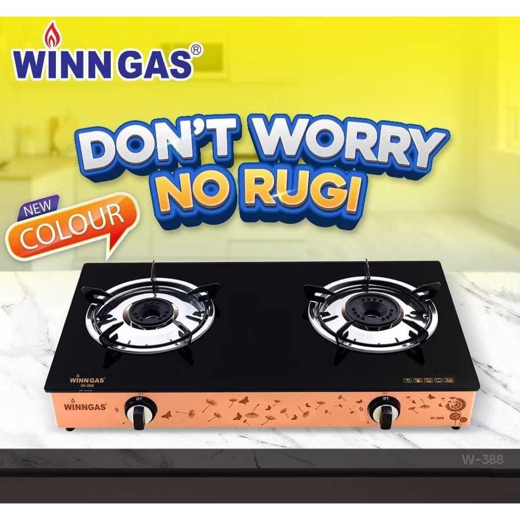 Jual Winn Gas , W 388 , Win Gas , Kompor Gas Kaca , 2 Tungku | Shopee ...