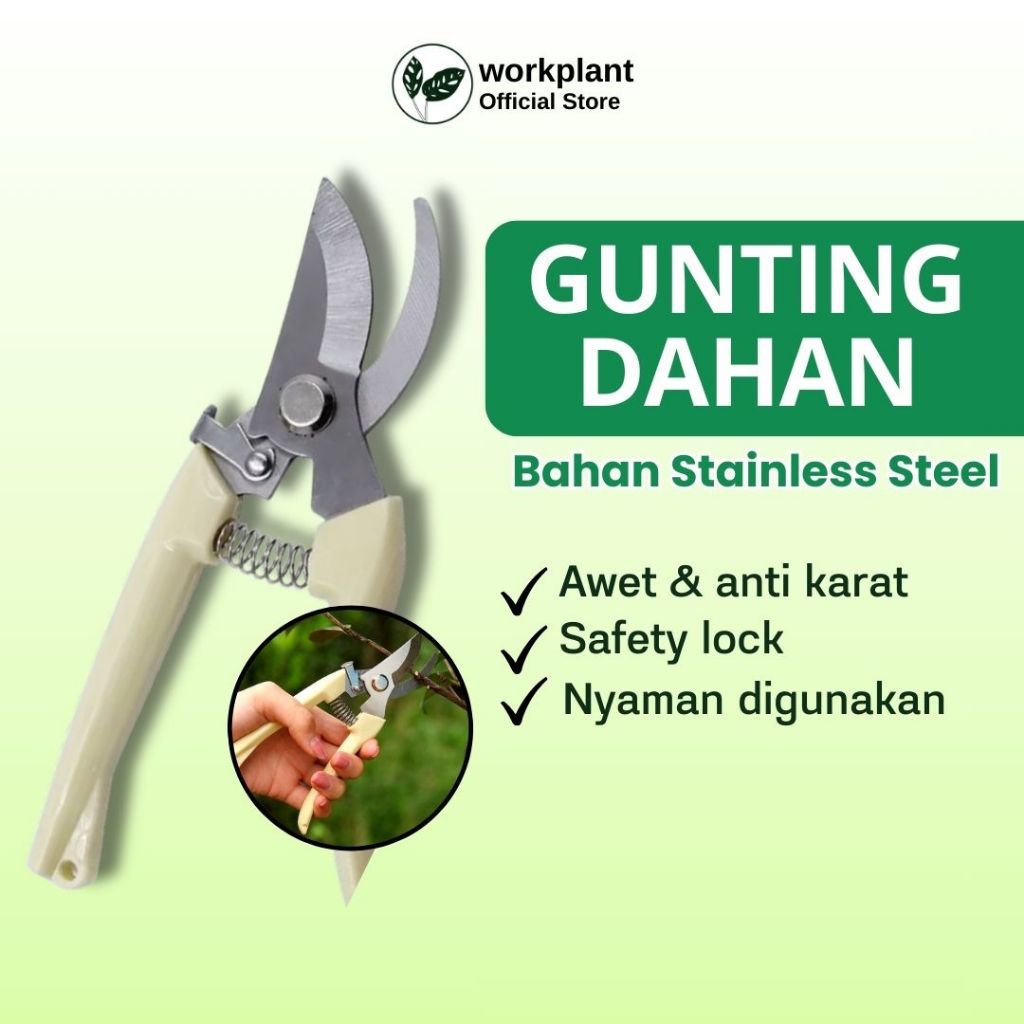 Jual Workplant - Gunting Tanaman Stainless Steel Potong Dahan Ranting ...
