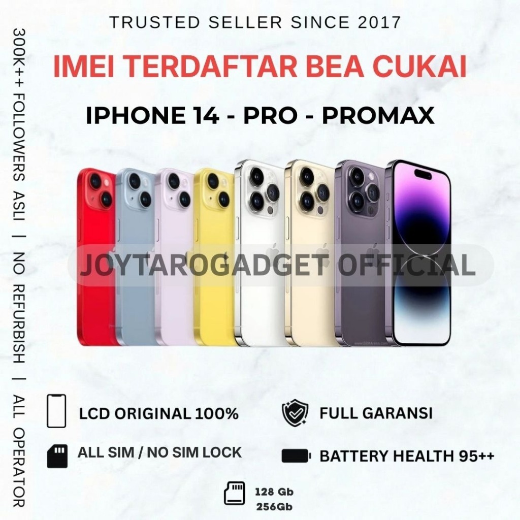 Jual iP 14- 14 Pro - iP 14 Pro max 128gb - 256gb Terdaftar BC beacukai ...