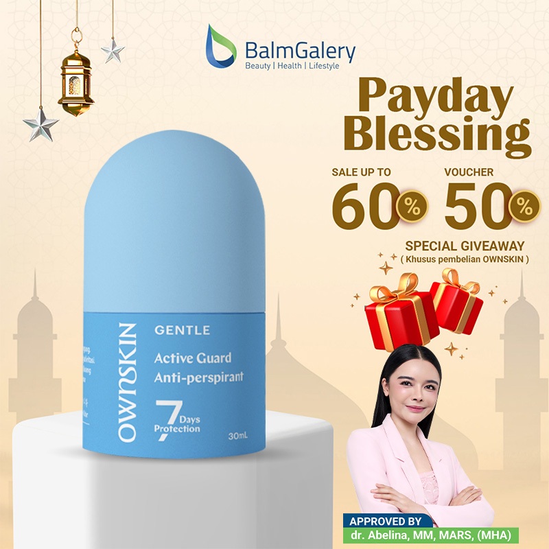 Jual BALMGALERY | OWNSKIN GENTLE Active Guard Antiperspirant Roll On ...