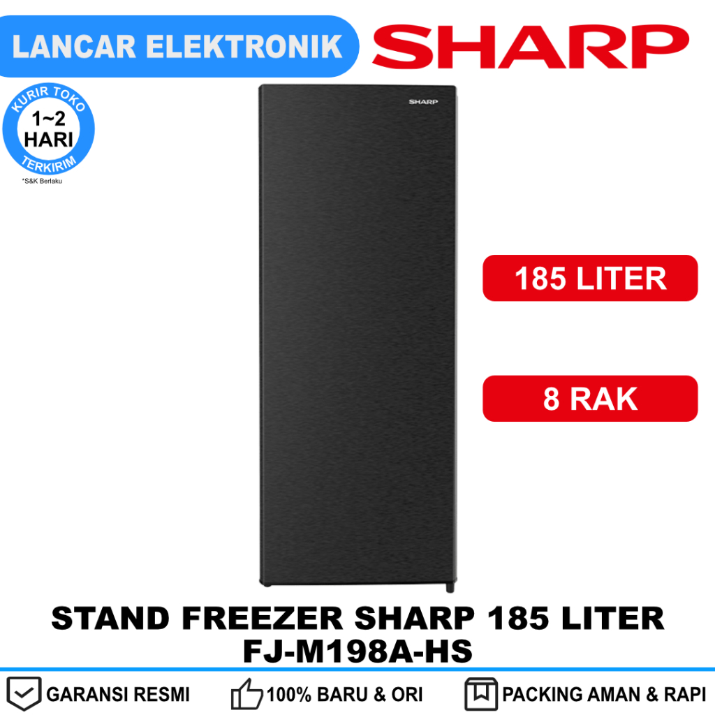Jual Stand Freezer Sharp 8 Rak 185 Liter FJ-M198A-HS - Fast Freezing ...