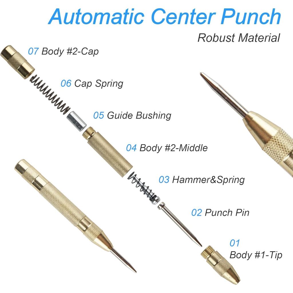 Jual Penanda Titik Bor Center Punch Alat Penanda Titik Tengah Bor Metal ...