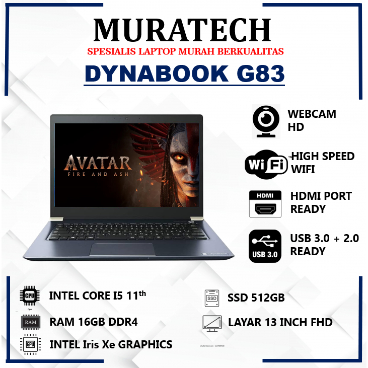 Jual Laptop Dynabook G83 Intel Core i5 11th Ram 16GB SSD 512GB 13