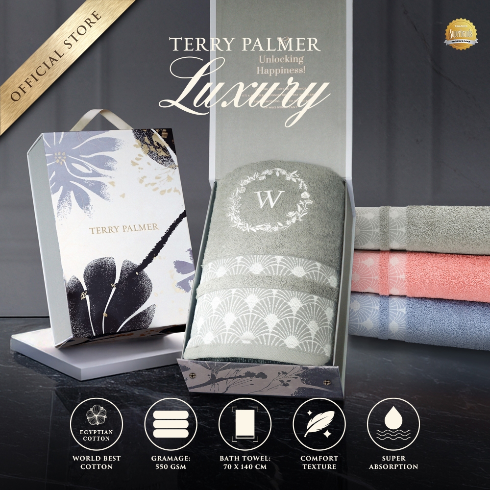 Terry Palmer Luxury - Sheld (Handuk Single Set) / Handuk Seserahan / Kado Pernikahan / Souvenir / Hadiah / Gift / Hampers
