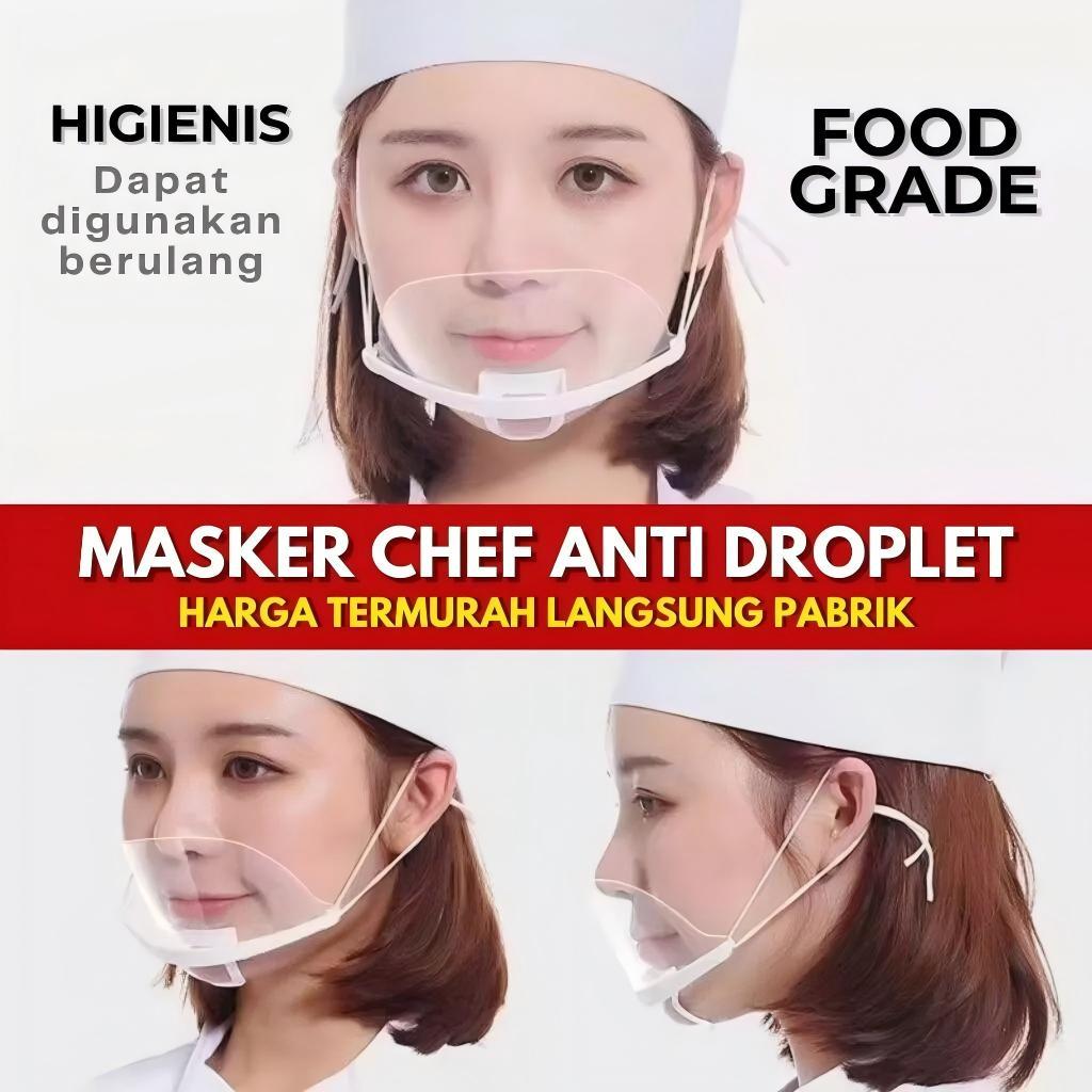 Jual Masker Penutup Mulut Transparan Chef Kantin Restoran / Masker ...