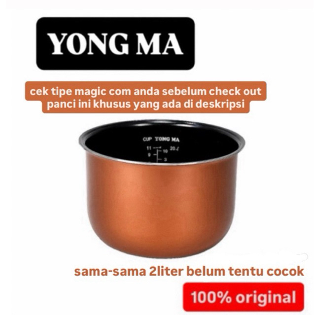 Jual Panci inner pot Magic com Yong ma - Yongma 2 liter non wing ...