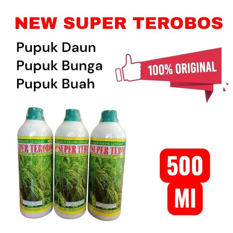 Pupuk super terobos kemasan 500ml untuk pertumbuhan daun bunga dan buah