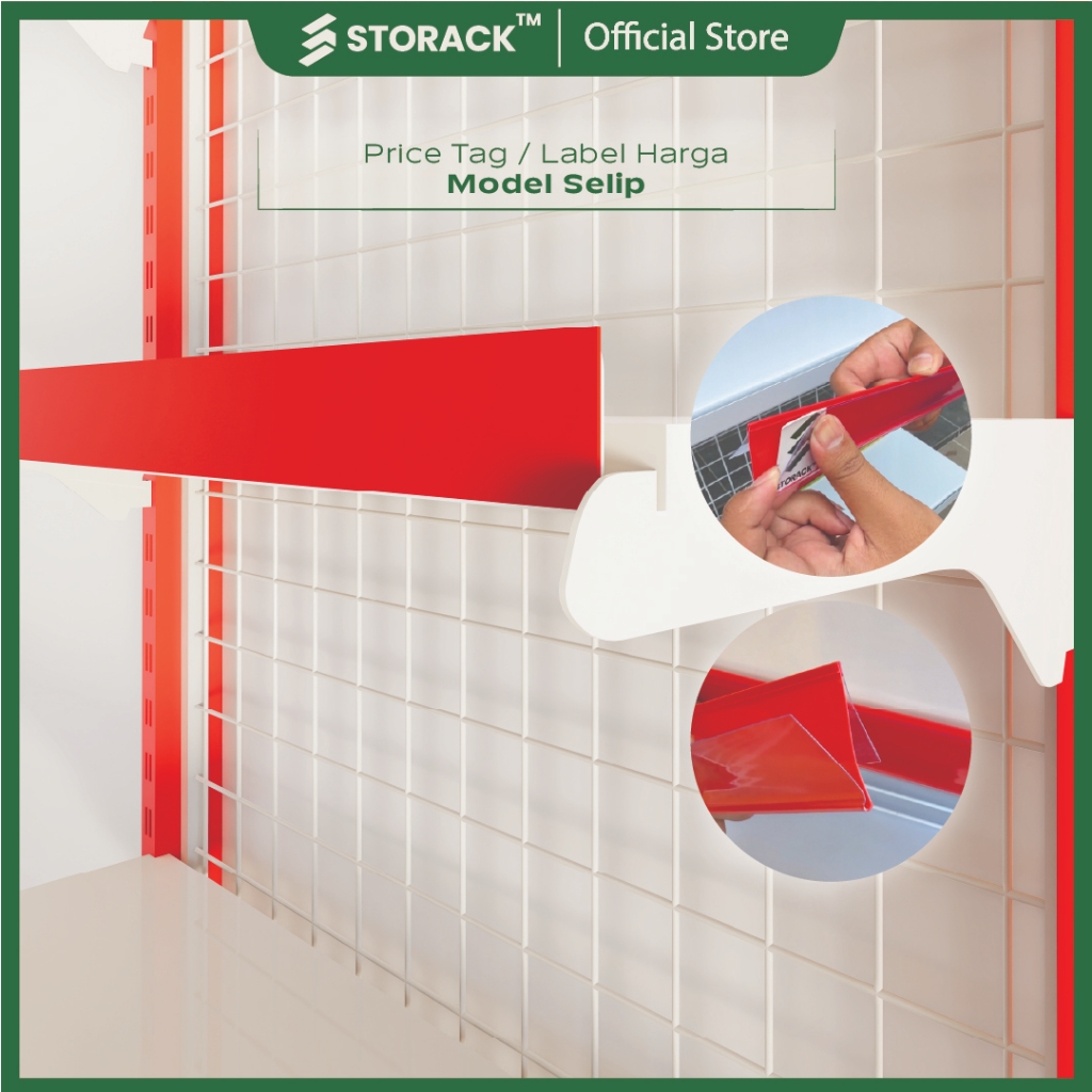 Jual STORACK™ Price Tag Price Card Price Rail Mika Label Harga Pricetag ...