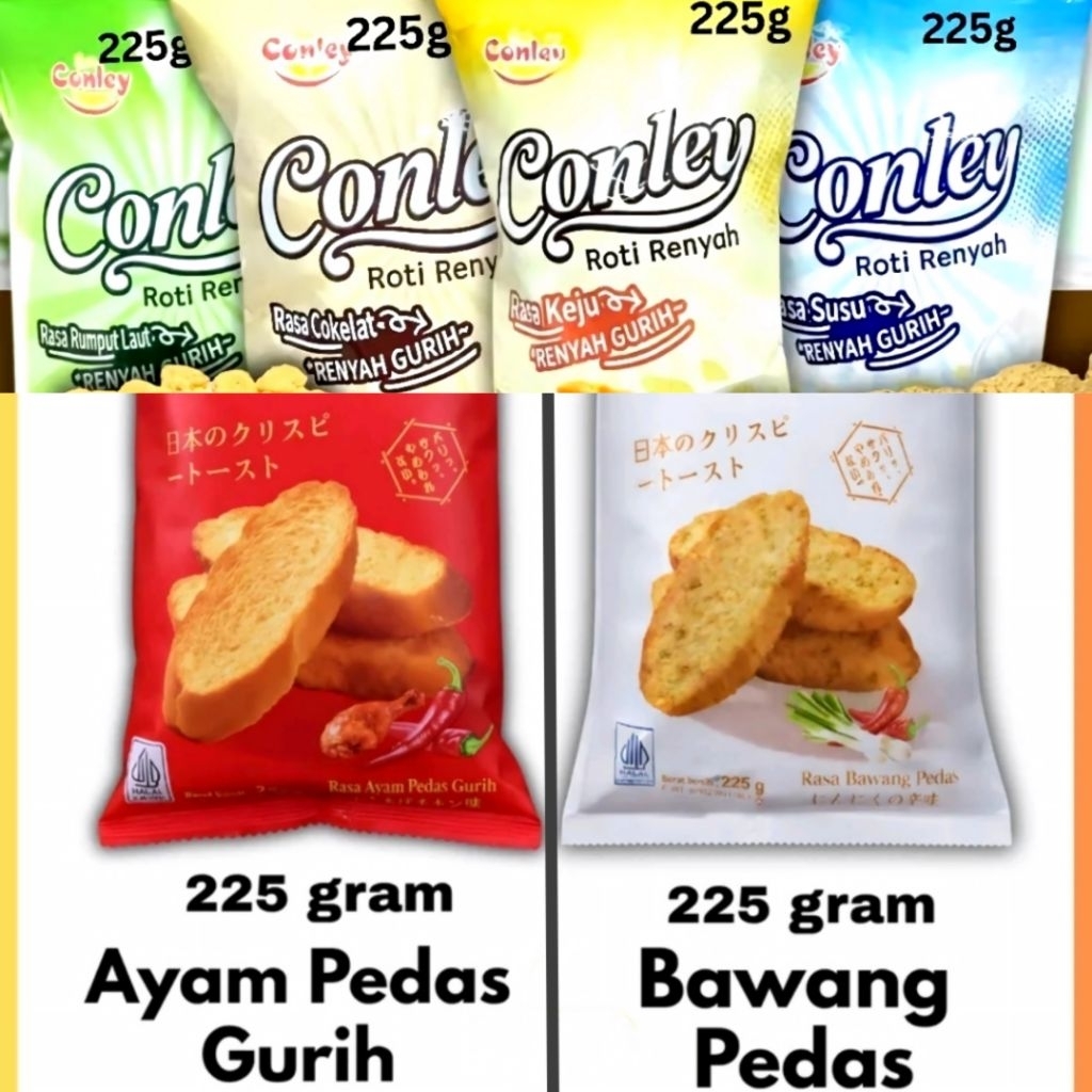 Jual 1 Pcs Conley Roti Renyah ala Jepang Rasa Susu/Cokelat/Keju/Rumput ...