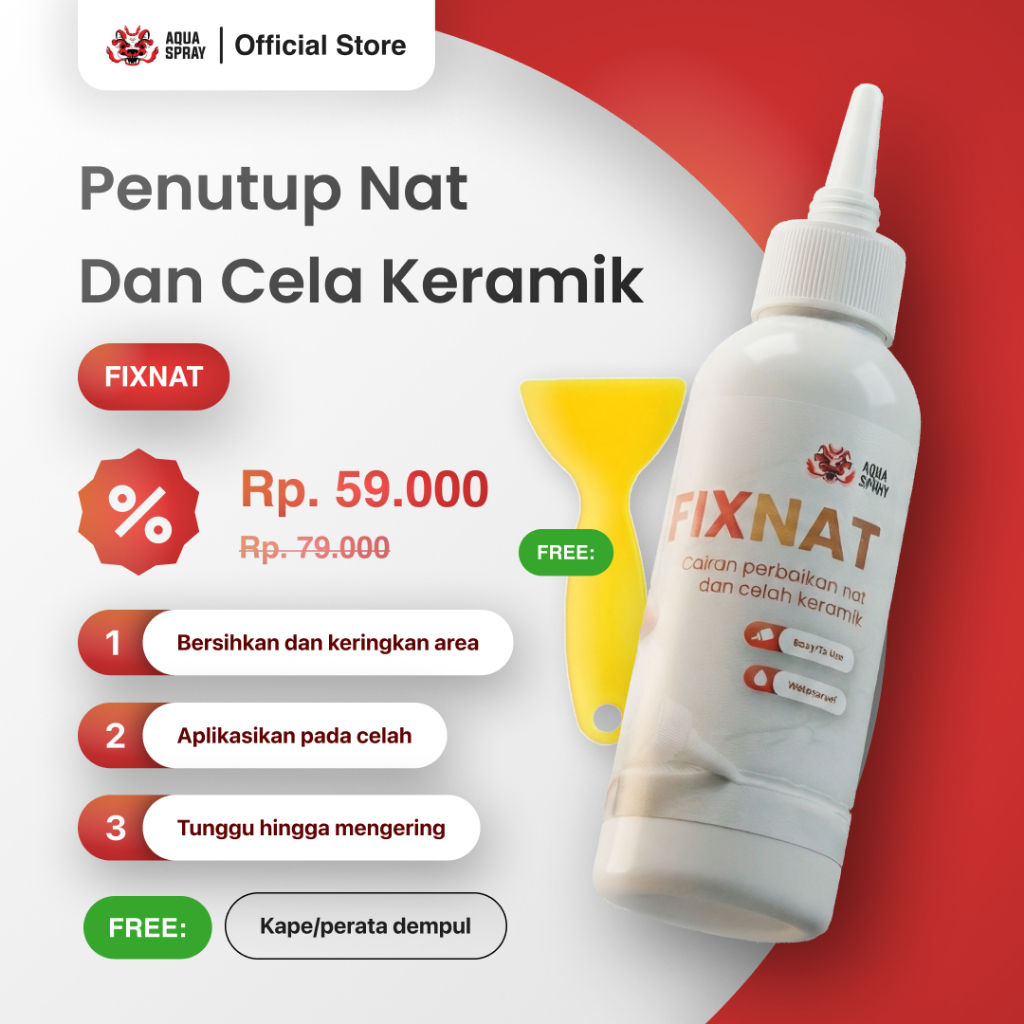 Jual Aqua Spray - FIXNAT Tile Grout Cream Pengisi Nat Keramik Ubin ...