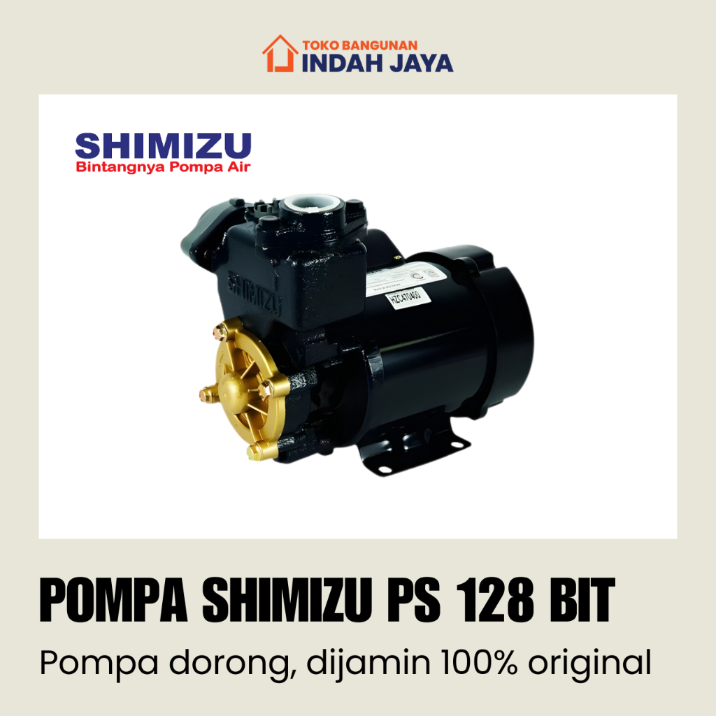 Jual 100% ORIGINAL POMPA DORONG SHIMIZU PS 128 bit 125 watt - GARANSI ...