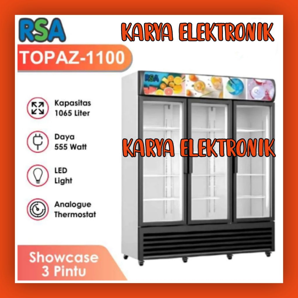 Jual SHOWCASE RSA 3 PINTU TOPAZ-1100 GARANSI 5 TAHUN | Shopee Indonesia