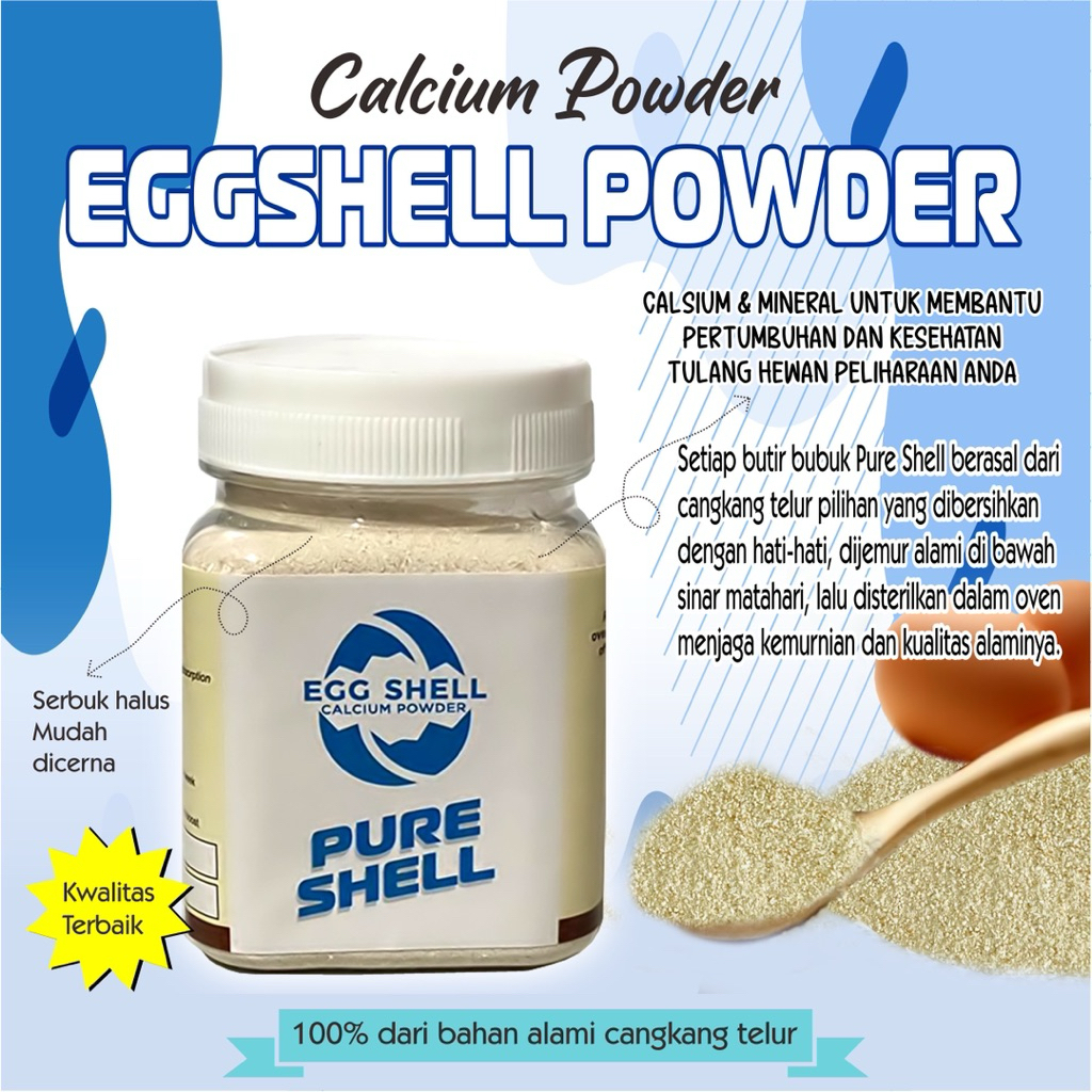 Jual Pure Shell - Natural Eggshell Calcium Supplement for Animals ...