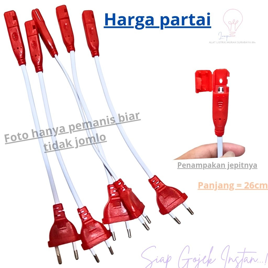 Jual SOKET RGB MERAH EVATECH Soket RGB Model Jepit Colokan Lampu Strip ...