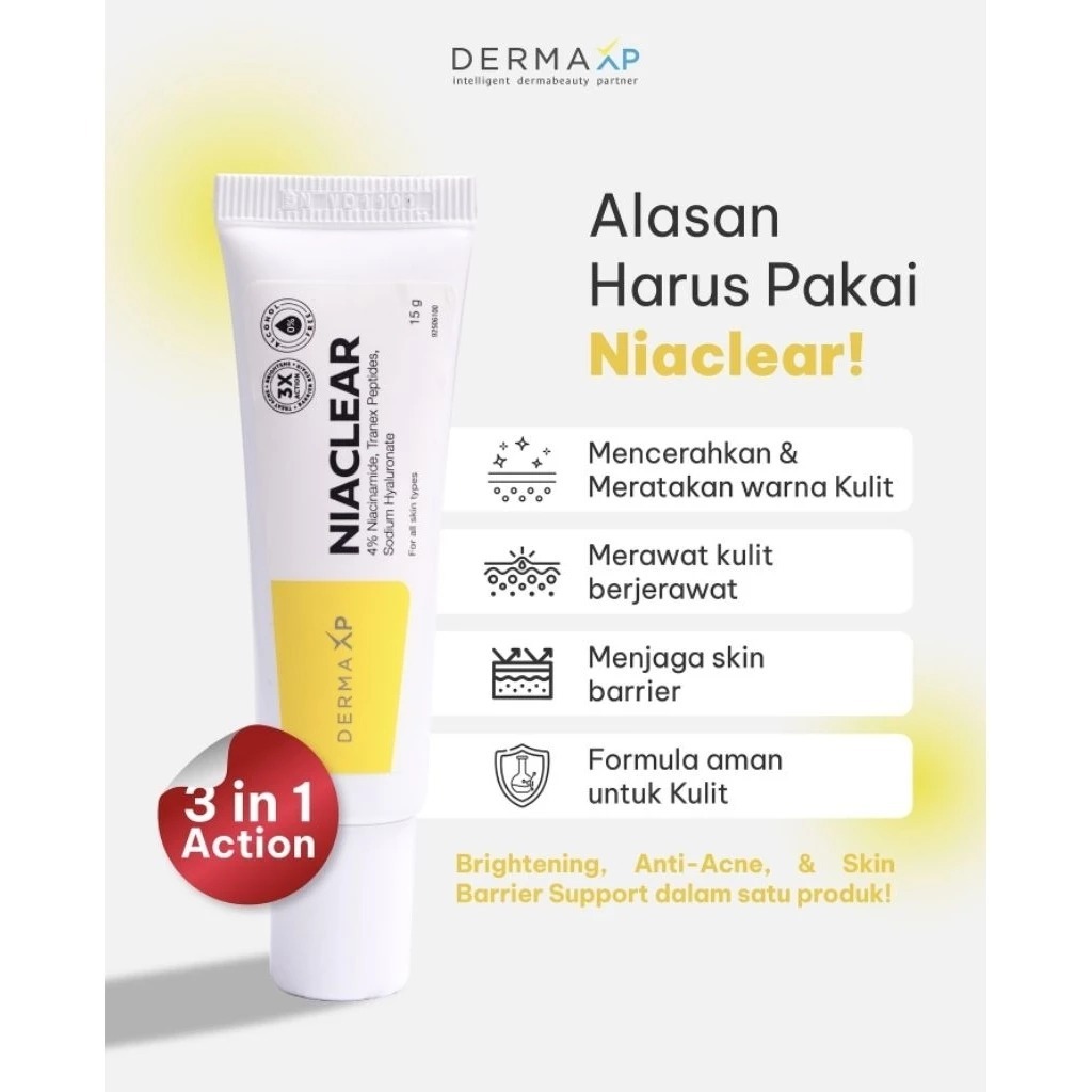 Jual NIACLEAR Niacinamide 4% gel 15g -Mencerahkan, Merawat Kulit ...