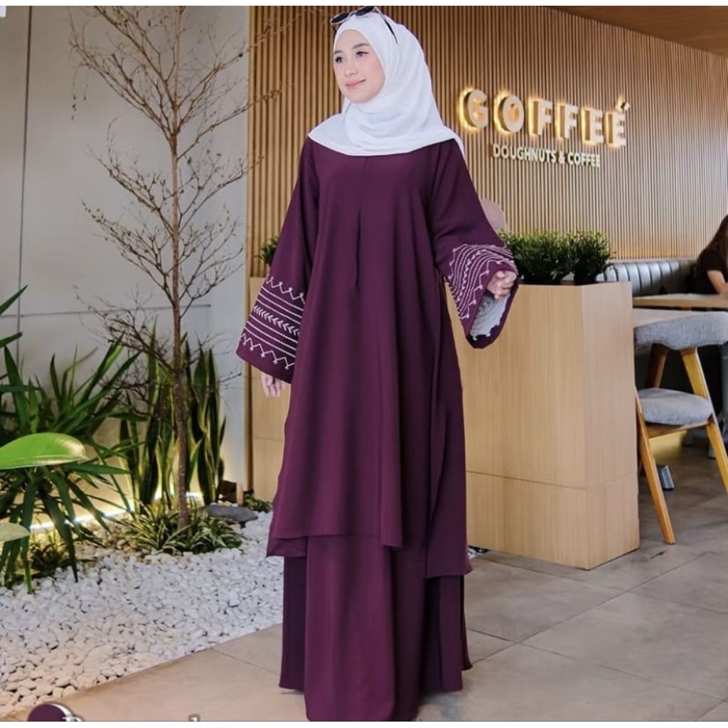 Jual SETELAN ROK MALAY SETELAN ABAYA ONE SET GAMIS VIRAL ANTI UV ABAYA ...