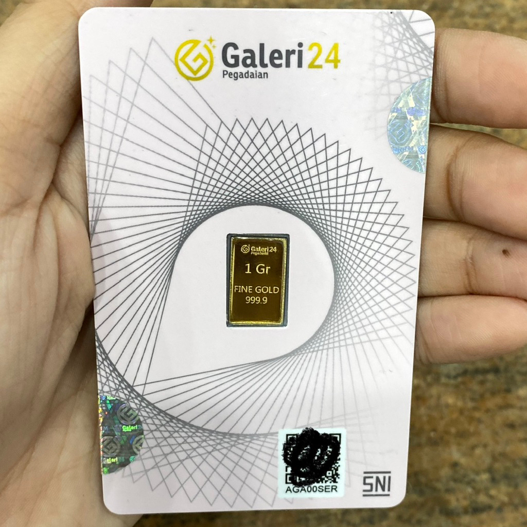 Jual Logam Mulia 1gr 5gr GALERI 24 EMAS ASLI | Shopee Indonesia