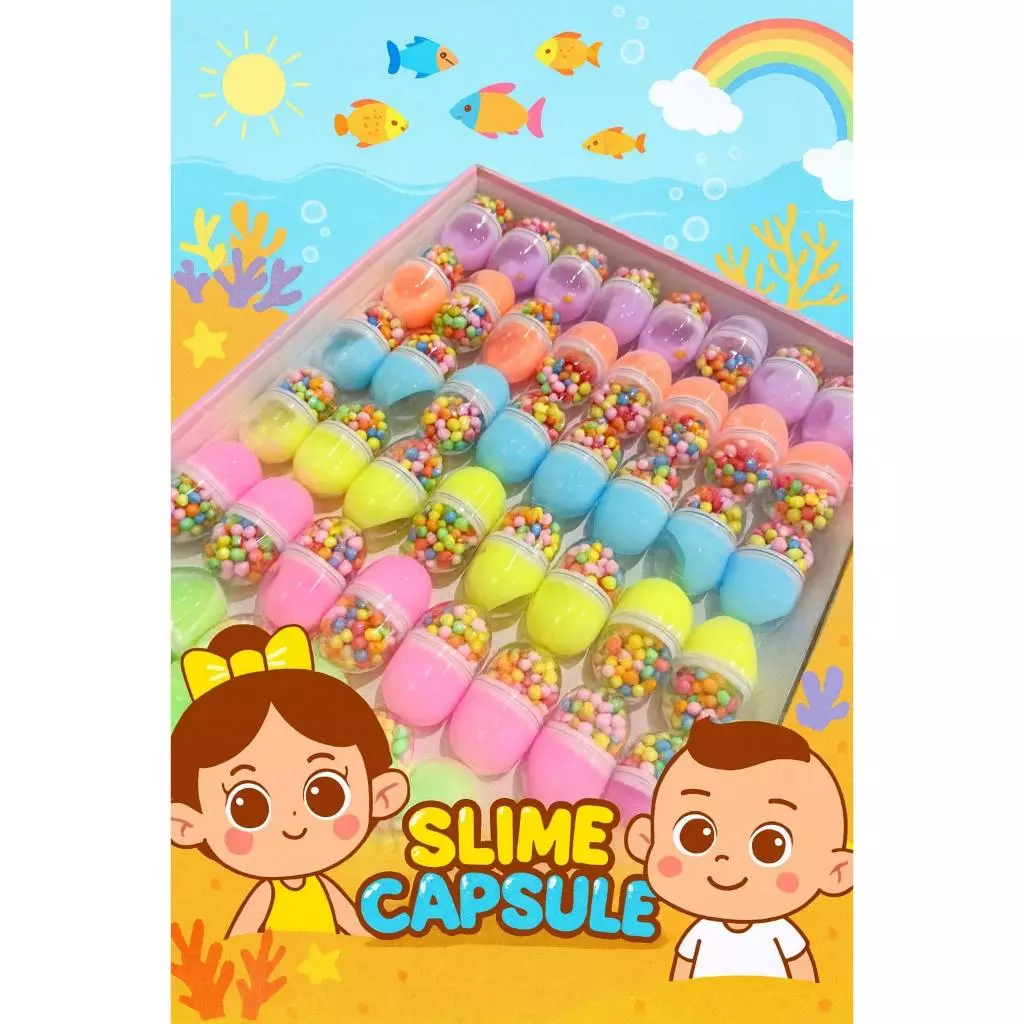 Mainan Edukasi Slime Capsule Anak Viral