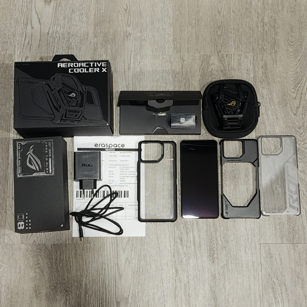 Jual Asus ROG phone 8 black second full set + ROG aeroactive cooler X ...
