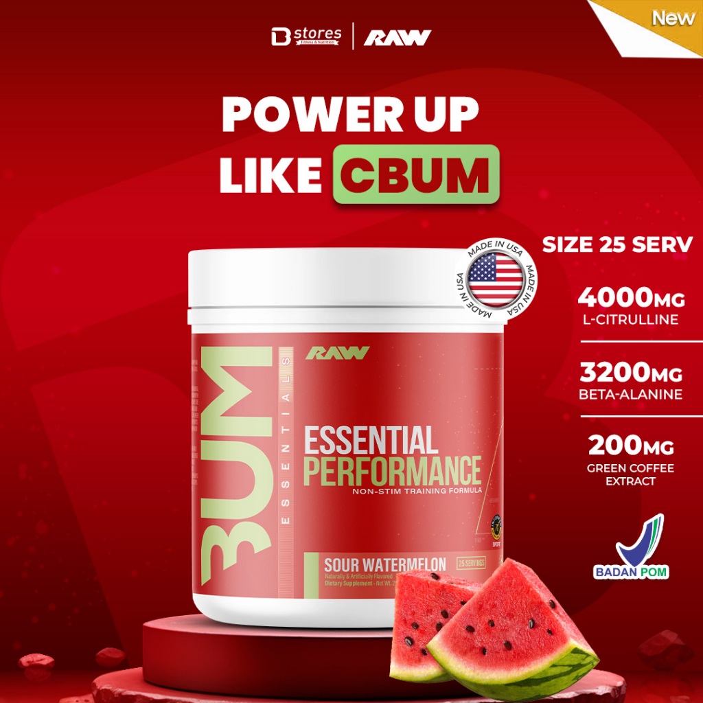 Jual CBUM Raw Essential Performance 620 Gram 25 Serving Bstores ...