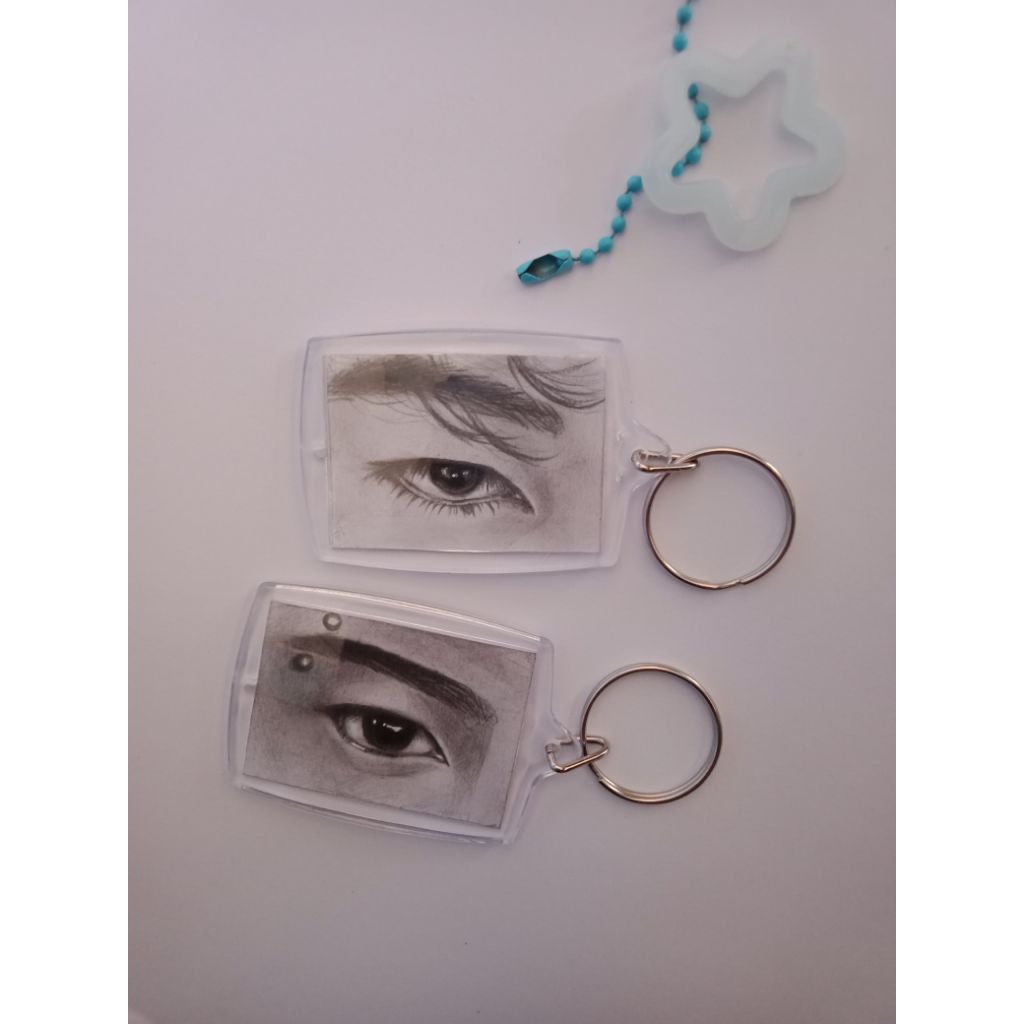 Jual Keychain Sketsa Custom / Gambar Mata Handmade / Gantungan Kunci ...