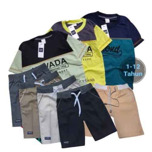 Dapat 10 Pcs Setelan Celana + Kaos Anak / 4 Setel Dan 5 Lembut Nyaman - foto 4