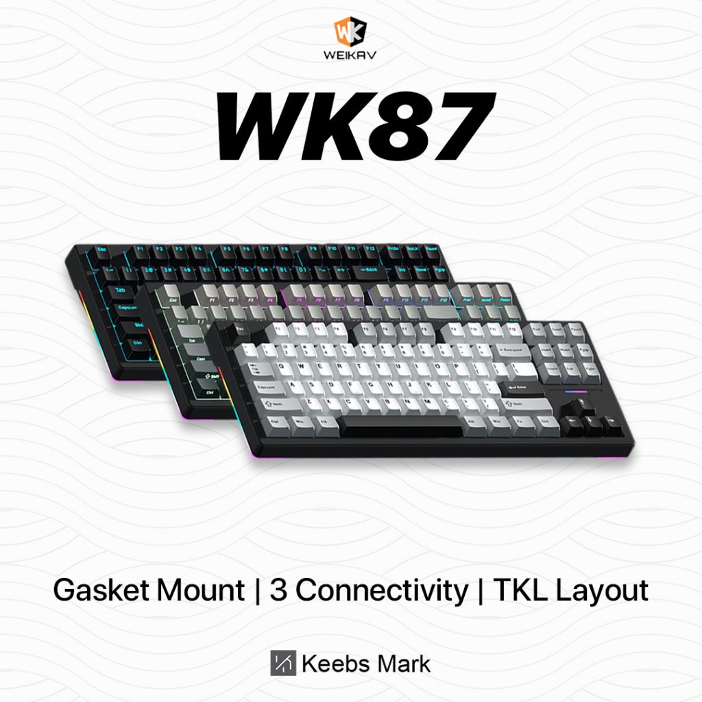 Jual Weikav WK87 Tri Mode Connection Gasket Mount TKL Layout Mechanical ...