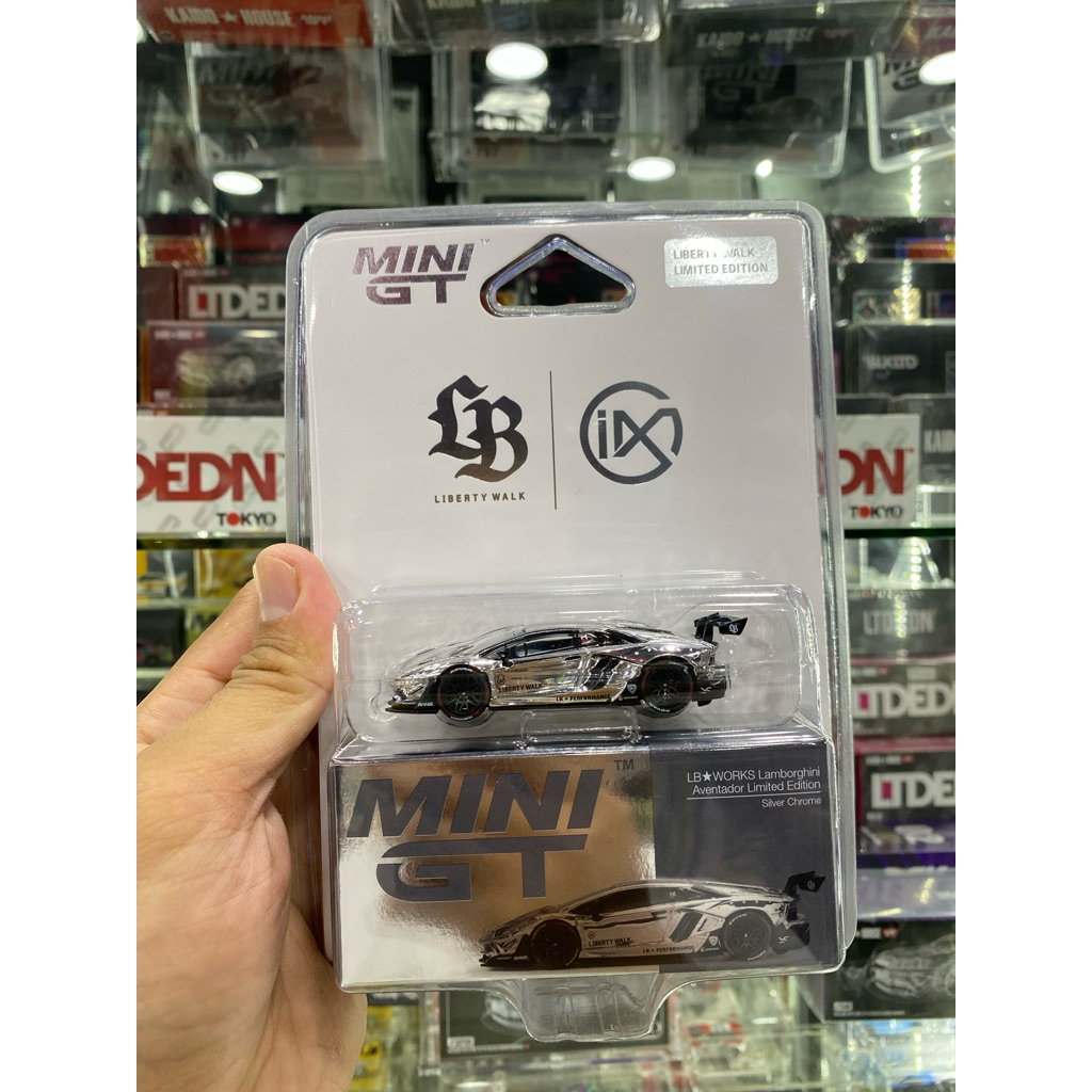 Jual MINI GT 1023 IMX 2025 Lambo Aventador Lb works Silver chrome