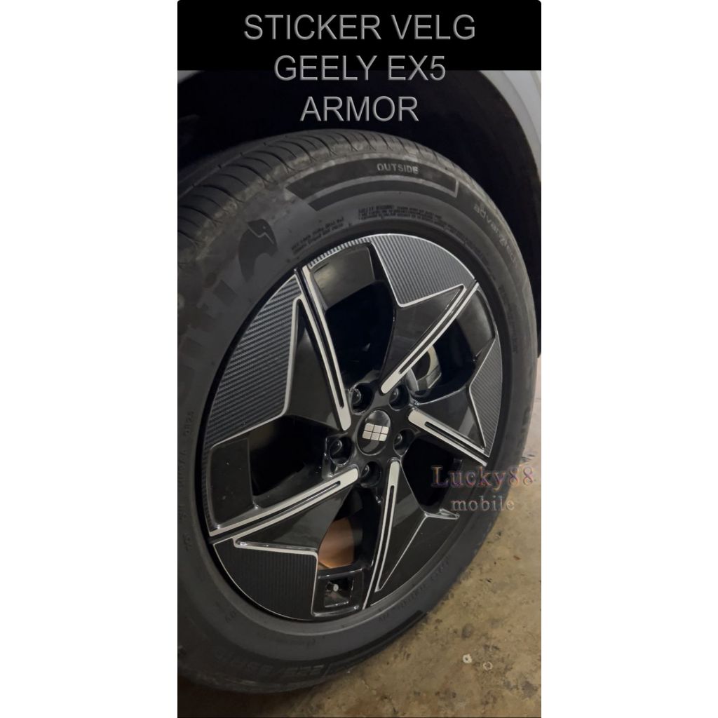 Jual Sticker Velg For GEELY EX5 PRO & MAX Armor Ban Depan Belakang ...