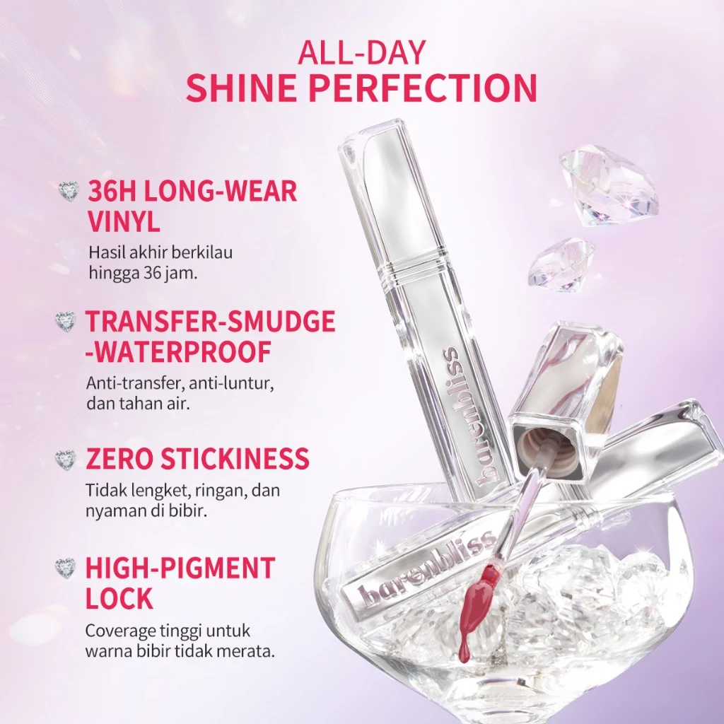 [NEW LAUNCH] BNB Barenbliss Aura Mood Transferproof Vinyl Lip Cream 2.5 ml