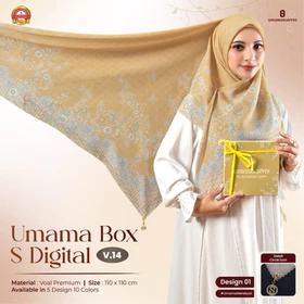 Umama Box Scarves Digital Segi Empat Motif Qulaty Of Solitaire