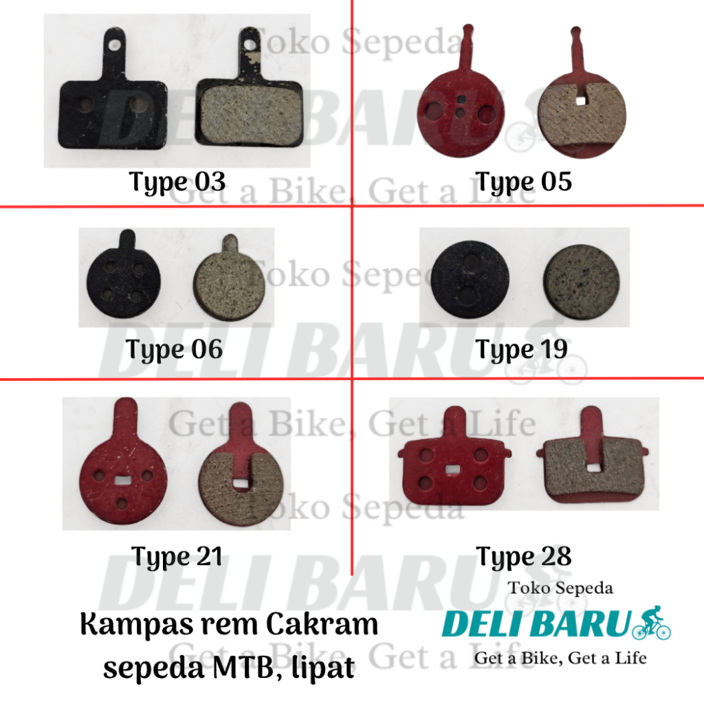 Jual Kampas rem cakram MURAH bentuk segi dan bulat sepeda MTB lipat ...