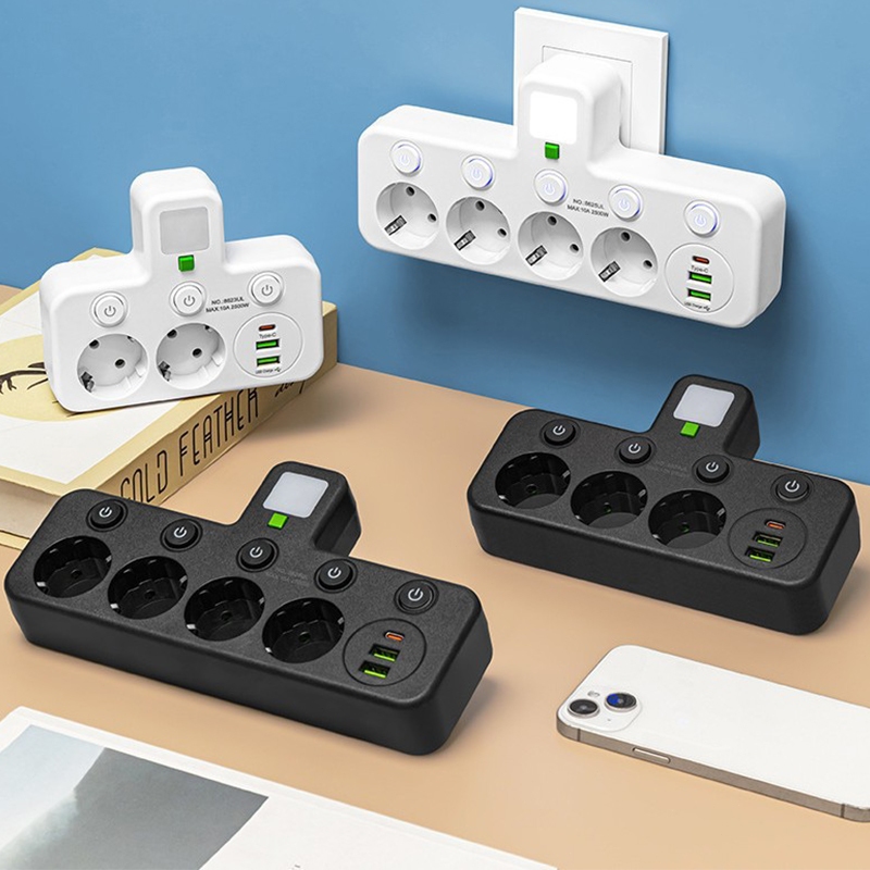 Jual 7 In 1 USB Multi Outlets Expander 10A 2500W/ Stop Kontak Multi ...