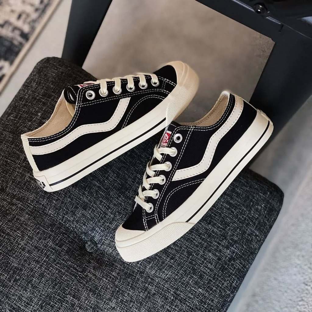 Jual Sepatu Ventela Public Low Black Natural Sepatu Sekolah Ventela ...