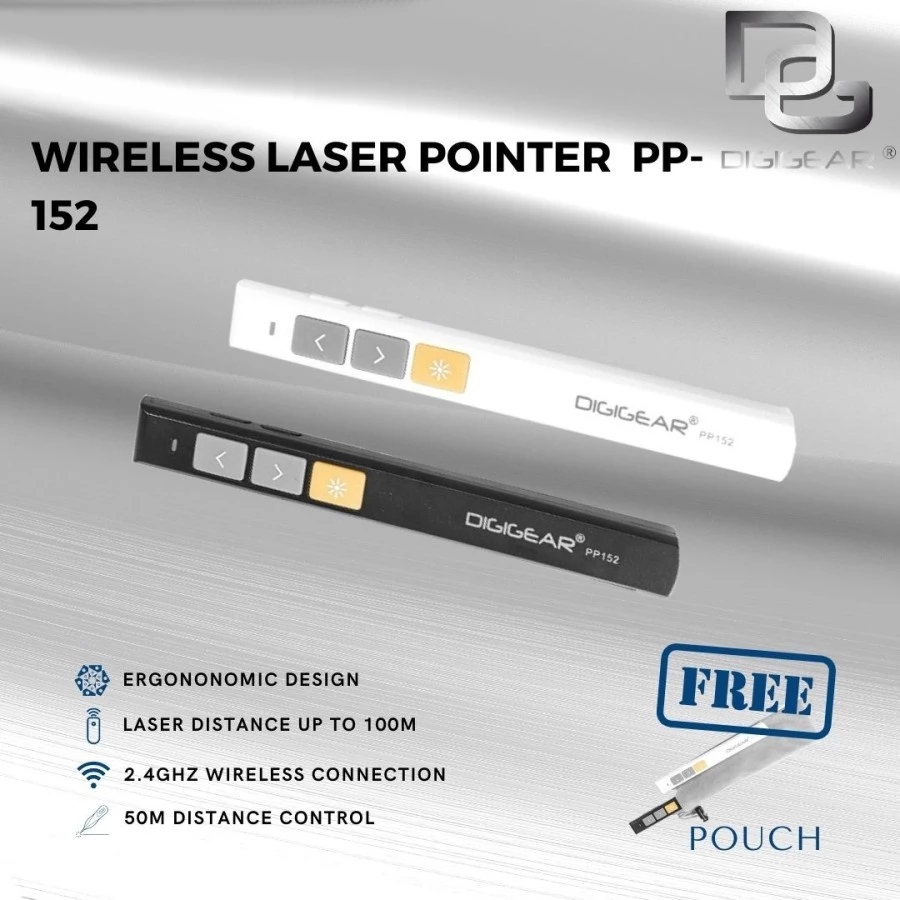 Jual DIGIGEAR PP152 Wireless Laser Presenter Pointer Baseus | Shopee ...