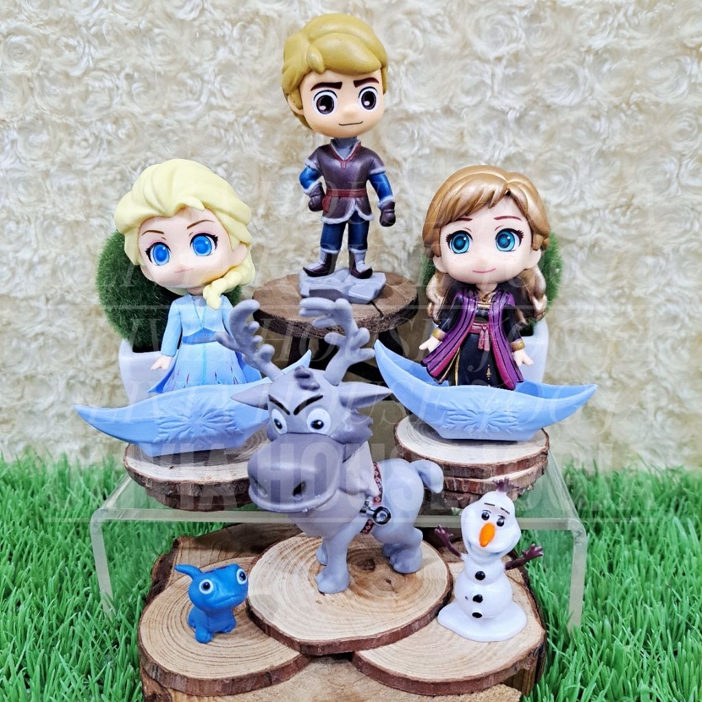 Jual Action Figure Frozen Perahu Set 6 pcs Cake Topper Frozen Kristoff ...