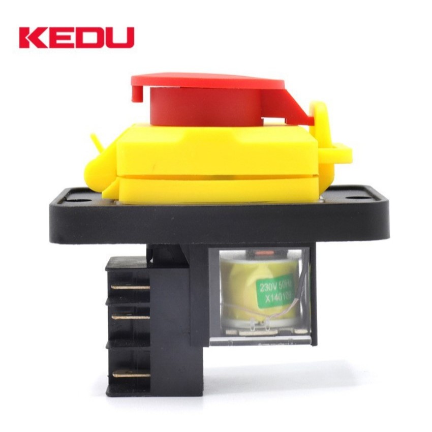 Kedu KJD12 Waterproof Push Button Switch – 120V/220V/380V 10A – ON/OFF Self-Locking & Reset – Dustproof & Oil-Proof For Machinery