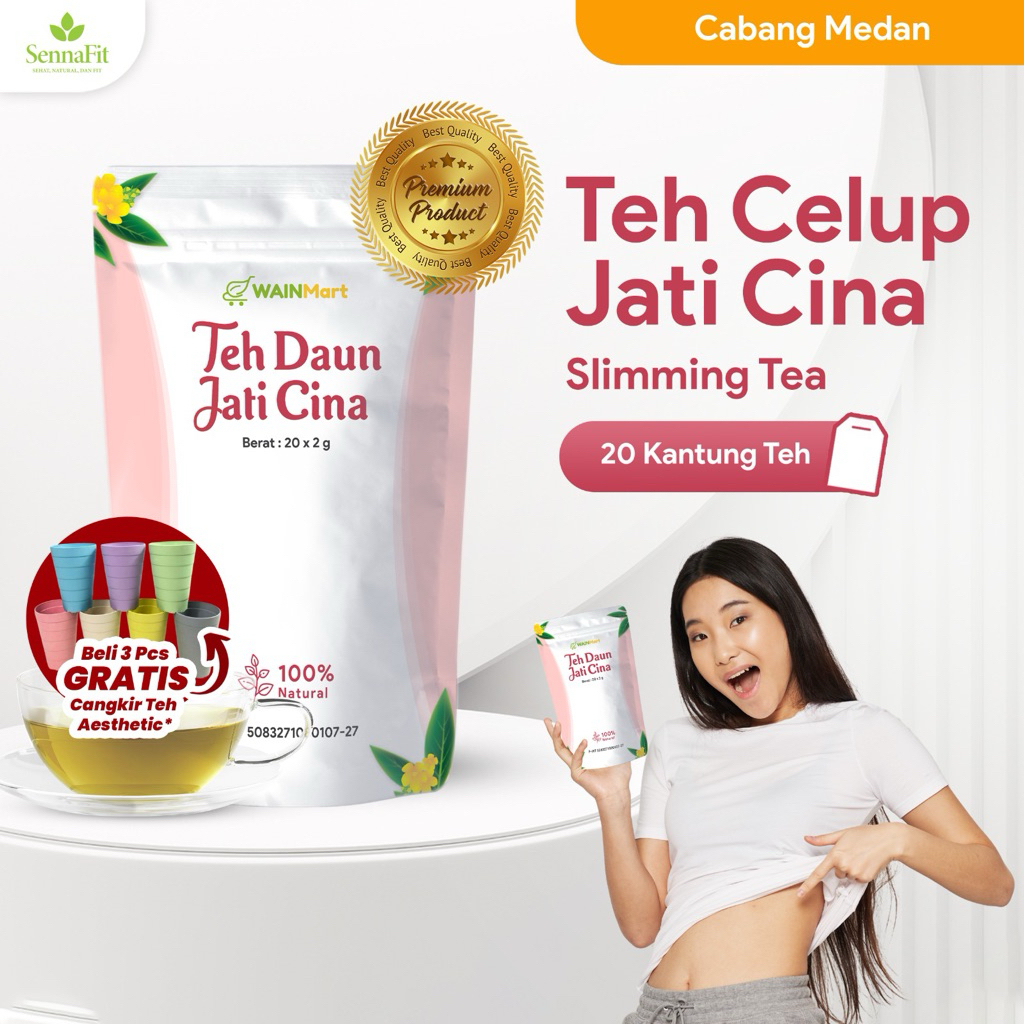 Teh Celup Daun Jati Cina PREMIUM Pelangsing Herbal Alami Original 100%