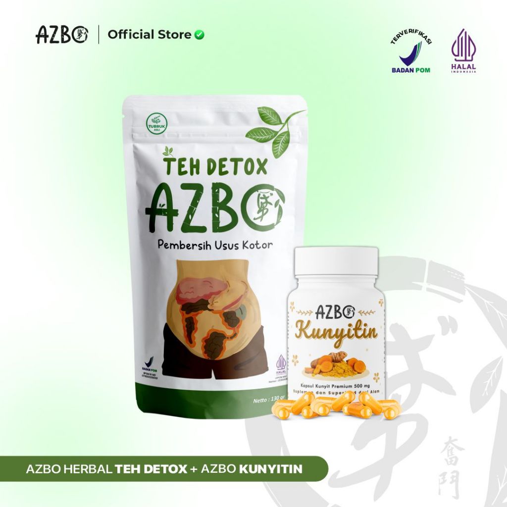 Jual AZBO Paket Teh Detox dan Kunyitin | Shopee Indonesia