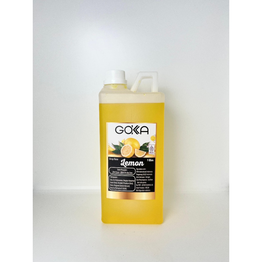 Jual Sirup Gokka Rasa Lemon / Minuman Syrup Gokka Rasa Lemon 1 Liter ...