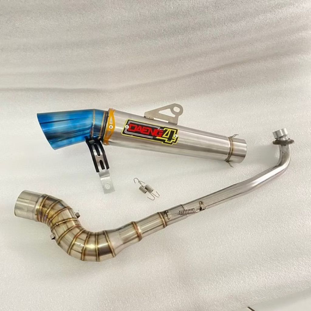 Jual (full set) Daeng4 exhaust pipe wave xrm fury smash pipe tmx skygo ...