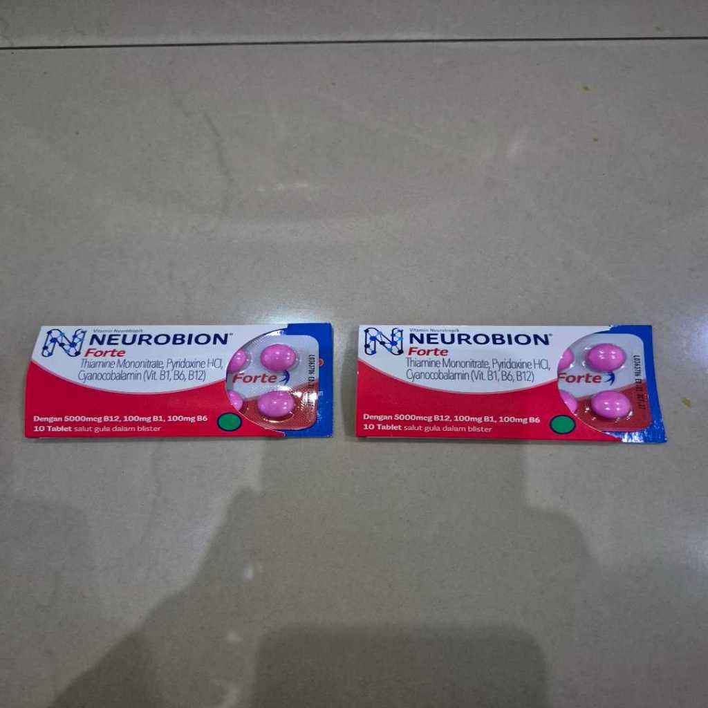 Jual Neurobion Forte Merah Pink Multivitamin Saraf Strip 10 Tablet Tab ...